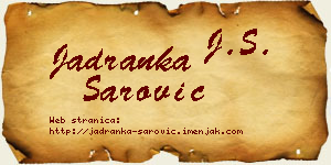 Jadranka Šarović vizit kartica